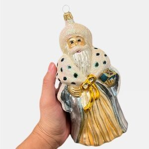 Christopher Radko Winter Dream Santa Claus Large Christmas Holiday Ornament